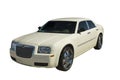 Pearl white 4 door luxury sedan