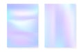 Pearlescent background with holographic gradient. Hologram cover set.