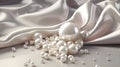 Pearlized silk elegance, captivating foil and pearl blend