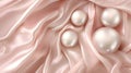 Pearlized silk splendor, foil-embellished background
