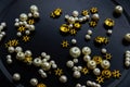 pearls background close up view beads jewellery