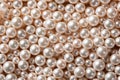 Pearls background. Pearl beads, string of pearls closeup. Pearl texture Royalty Free Stock Photo