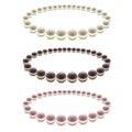 Pearls Bead Decoration Set. Vector Royalty Free Stock Photo