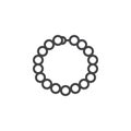 Pearls bracelet outline icon