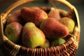 Pears basket - old species of lithuania Royalty Free Stock Photo