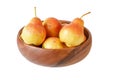 Pears Bowl Cup Pear Organic Fruits White Clipping Path Royalty Free Stock Photo