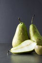 Pears on a dark background