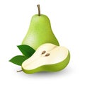 Pears half isolated Royalty Free Stock Photo