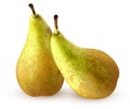 Pears isolated on a white background with a clipping path. pear conference Royalty Free Stock Photo