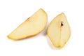 Pears isolated on white background. Pears macro studio photo Royalty Free Stock Photo