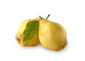 Pears with leaf isolated
