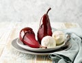 Pears Poached in Red Wine