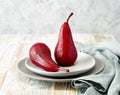 Pears poached in red wine Royalty Free Stock Photo