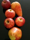 Pears and red apples Royalty Free Stock Photo