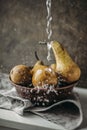 Pears in a rustic style Royalty Free Stock Photo