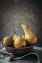 Pears in a rustic style