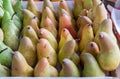 Pears for sale at city market. Baku. Royalty Free Stock Photo