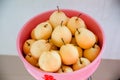 The pears in the tray, the fruit of the wedding day in Vietnam Royalty Free Stock Photo