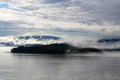 Pearse Islands in the morning fog British Columbia, Canada