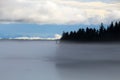 Pearse Islands in the morning fog British Columbia, Canada