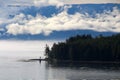 Pearse Islands in the morning fog British Columbia, Canada