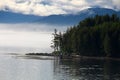 Pearse Islands in the morning fog British Columbia, Canada