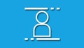 Pearson menu icon isolated on blue background. web icon design and loop animation