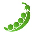 Peas flat icon. Vegetable color icons in trendy flat style. Bean gradient style design, designed for web and app. Eps 10