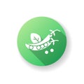 Peas green flat design long shadow glyph icon