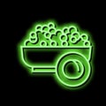 peas groat neon glow icon illustration