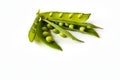 Peas isolated on White Royalty Free Stock Photo