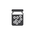 Peas jar vector icon