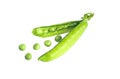 Peas pods isolated Royalty Free Stock Photo