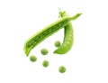 Peas pods isolated Royalty Free Stock Photo