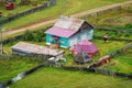 Peasant farmstead, top view Royalty Free Stock Photo