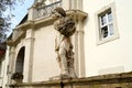 Peasant Fisher with fish basket, baroque sculpture, Schloss Fasanerie, palace near Fulda, Eichenzell, Germany