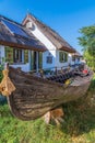 Peasant house with decorations of the Lipovan ethnic group in Romania