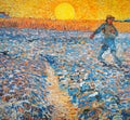 Sower at Sunset, 1888 by Vincent Van Gogh Royalty Free Stock Photo