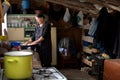 Peasant kitchen in Romania Royalty Free Stock Photo