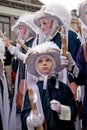 Peasants on Shrove Tuesday, Binche Carnival, Belgium Royalty Free Stock Photo