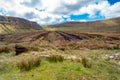 Peat cutting between Benbulbin and Benwiskin in County Sligo - Donegal Royalty Free Stock Photo