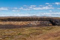 Peat harvesting on Falklands, UK