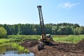 Peat mining Royalty Free Stock Photo