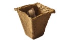 Peat pot Royalty Free Stock Photo