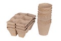 Peat pots Royalty Free Stock Photo