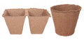 Peat pots for seedlings Royalty Free Stock Photo