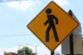 Peatonal crossing sign