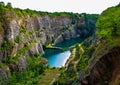 Peautiful quarry america - panoramatic view on quarry in Czech Republic