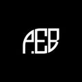 PEB letter logo design on black background.PEB creative initials letter logo concept.PEB vector letter design