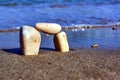 Pebble on the beach on the Greek island Royalty Free Stock Photo